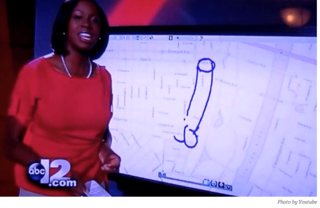 Traffic reporter Siobhan Riley says the drawing was innocent.