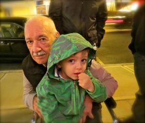 My dad and my nephew, RJ, at a birthday dinner we had in 2012.